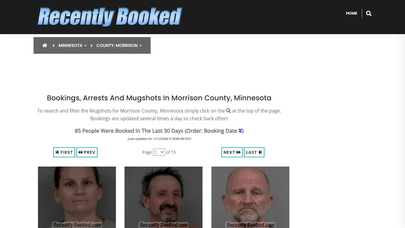 Bookings, Arrests and Mugshots in Morrison County, Minnesota